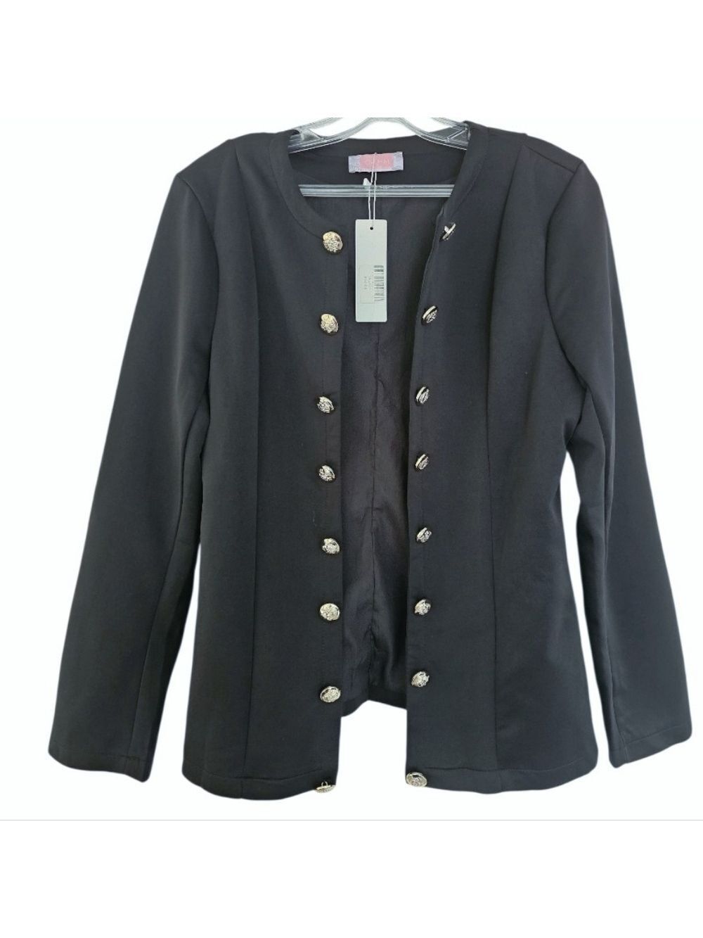 C+D+M Military Style Blazer Black Size Medium NWT